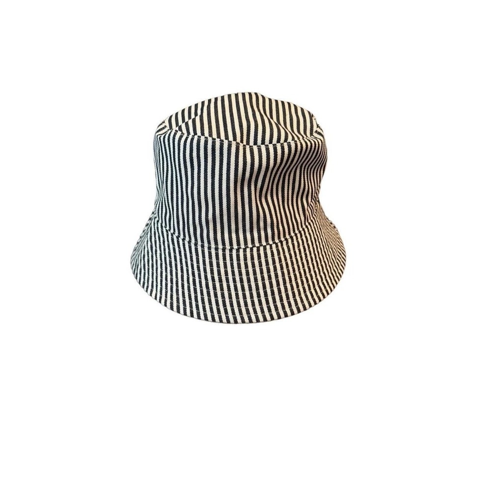 Jenni reversible bucket hat, navy blue,‎ and white striped, one size
